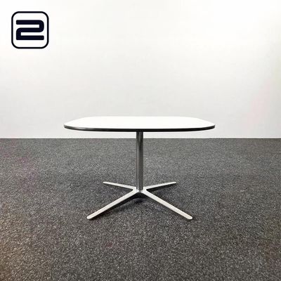 BENE Kantinetafel Vierkant B70xD70xH45 - wit melamine / chrome sterpoot BENE Kantinetafel Vierkant B70xD70xH45 - wit melamine / chrome sterpoot