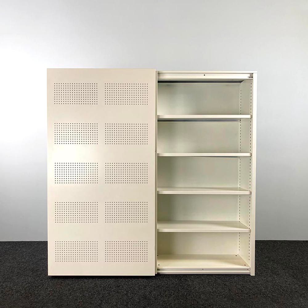 PAMI Hoge Schuifdeurkast H192xB194xD46 - wit metalen