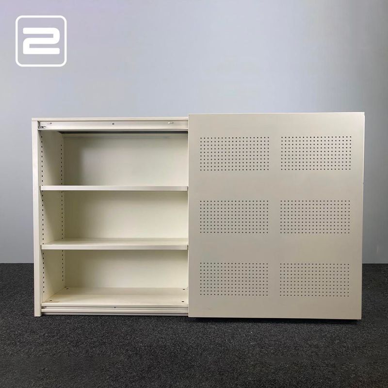 PAMI Halfh Schuifdeurkast H120xB194xD46 - wit metalen PAMI Halfh Schuifdeurkast H120xB194xD46 - wit metalen