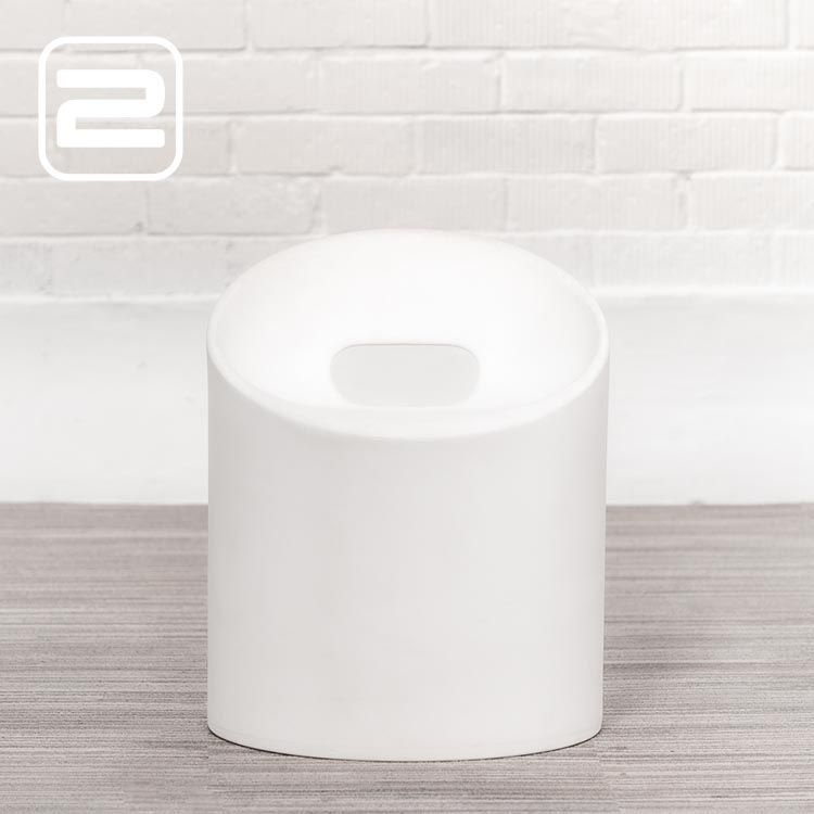 FRIGHETTO Pouf pot chair Kruk b - wit kunststof