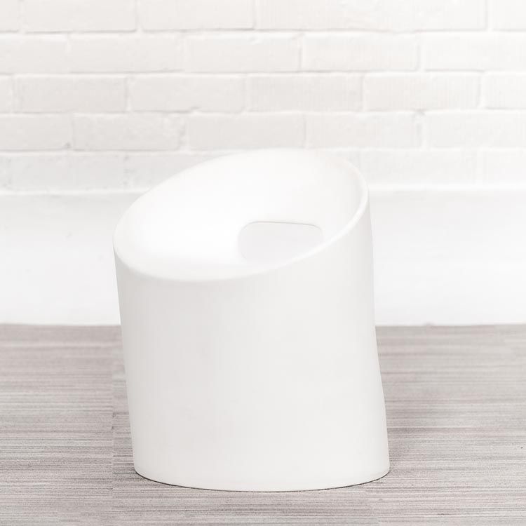 FRIGHETTO Pouf pot chair Kruk b - wit kunststof