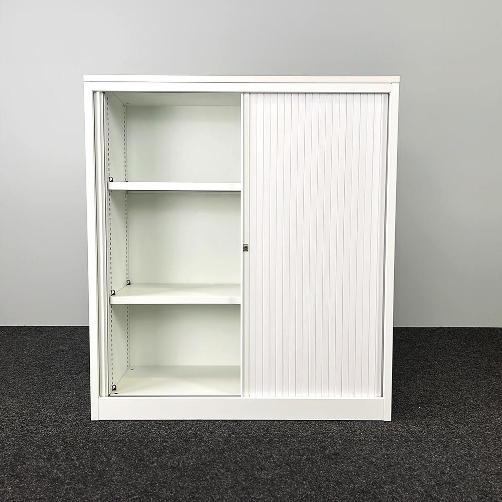 PAMI Halfh Vert Roldeurkast H135xB120xD45 - wit metaal