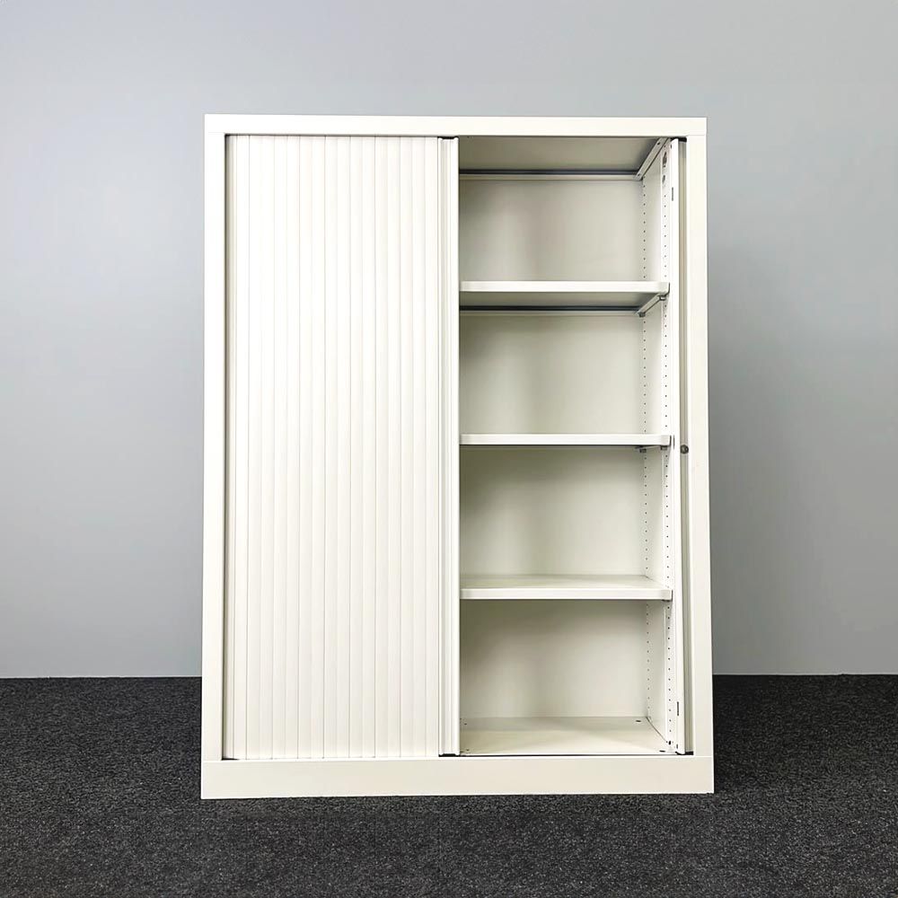 MERONI Halfh Vert Roldeurkast H161xB120xD43 - wit metaal