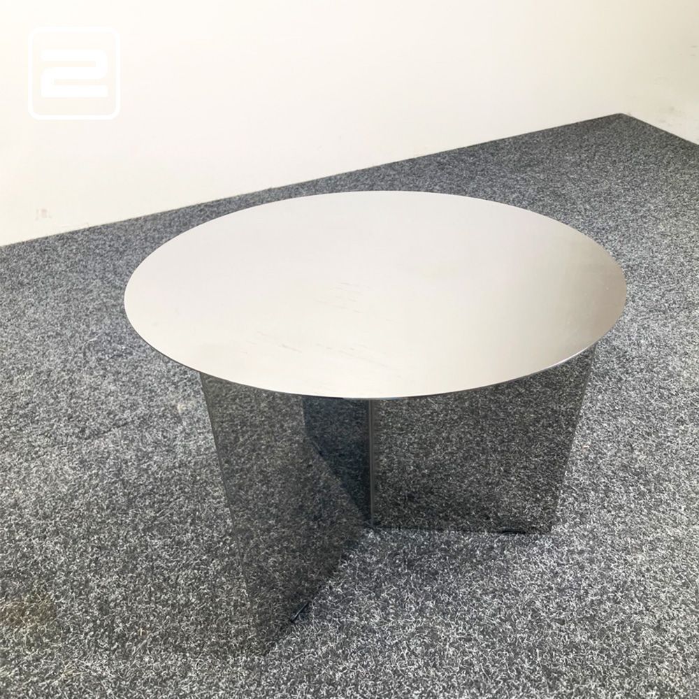 HAY Slit Table Bijzettafel Rond B45xD45xH35, 5 - spiegel / glas wandpoot