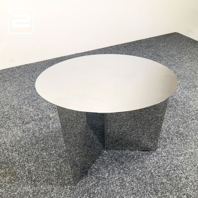 HAY Slit Table Bijzettafel Rond B45xD45xH35, 5 - spiegel / glas wandpoot