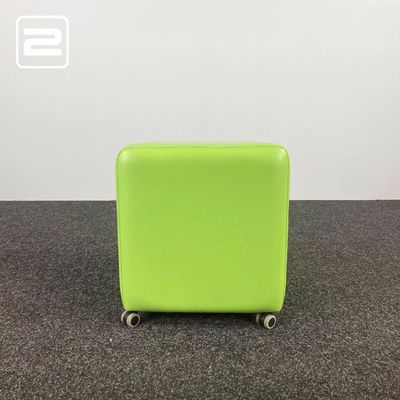 Poef B43xL43xH48 - groen kunstleer