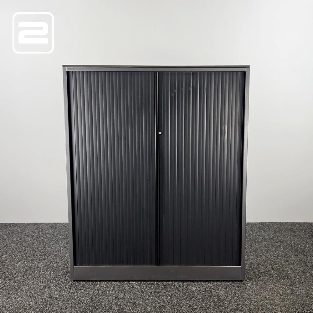 AHREND Halfh Vert Roldeurkast H144xB120xD45 - antraciet grijs metaal AHREND Halfh Vert Roldeurkast H144xB120xD45 - antraciet grijs metaal
