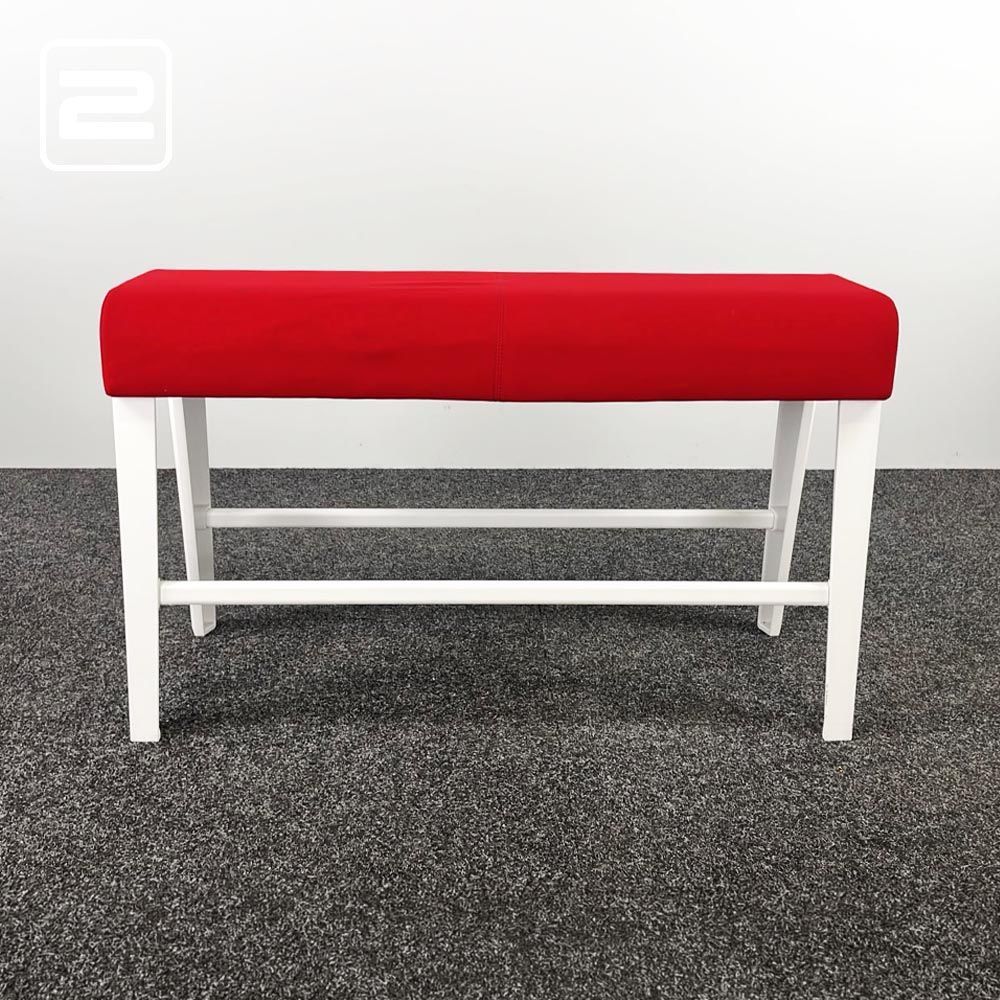STEELCASE B-Free Bank - rood textiel / wit metaal vierpoot STEELCASE B-Free Bank - rood textiel / wit metaal vierpoot