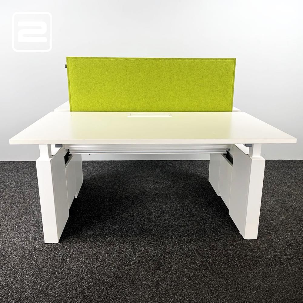 ROBBERECHTS 2p Workbench B140xD175xH64-82 - wit melamine / wit metaal wandpoot ROBBERECHTS 2p Workbench B140xD175xH64-82 - wit melamine / wit metaal wandpoot