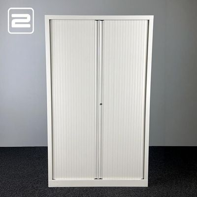 MERONI Hoge Vert Roldeurkast H198xB120xD43 - wit metaal MERONI Hoge Vert Roldeurkast H198xB120xD43 - wit metaal