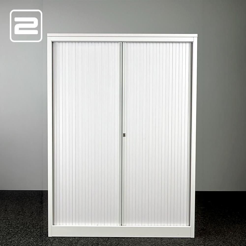 PAMI Halfh Vert Roldeurkast H165xB120xD45 - wit metaal