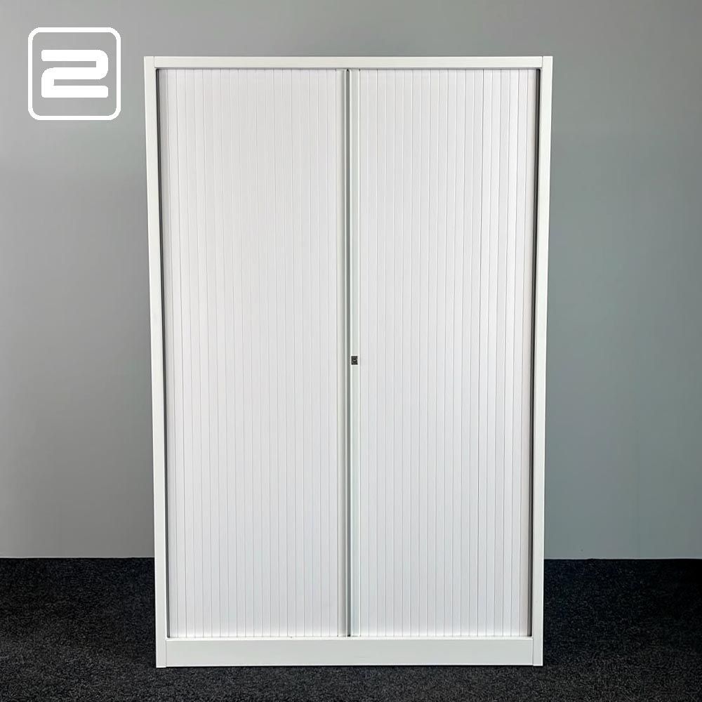 PAMI Hoge Vert Roldeurkast H195xB120xD45 - wit metaal PAMI Hoge Vert Roldeurkast H195xB120xD45 - wit metaal