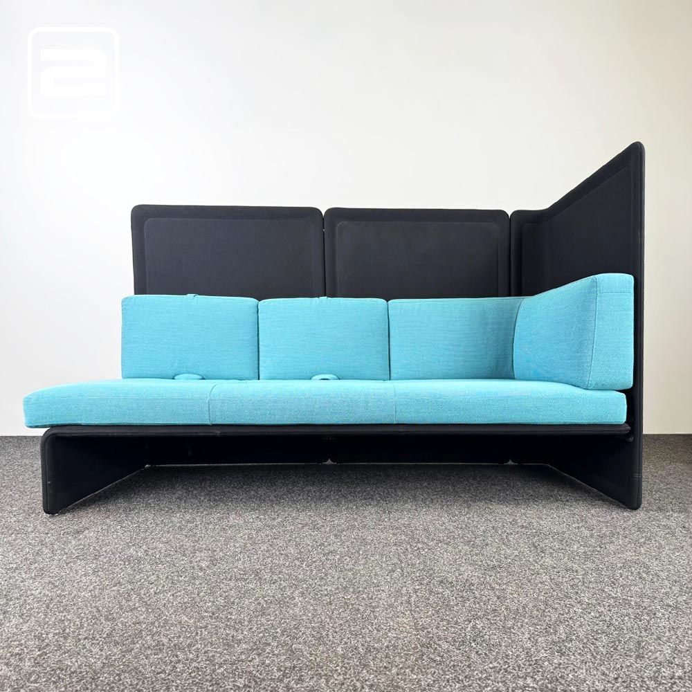 COALESSE Zitbank 3-zit B216xD85xH127 - turquoise stof COALESSE Zitbank 3-zit B216xD85xH127 - turquoise stof