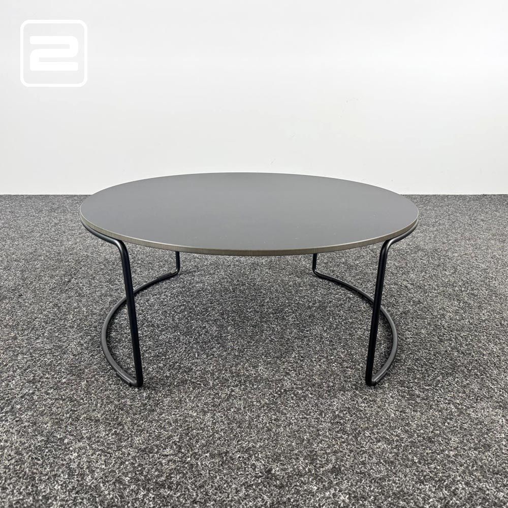Bijzettafel Rond B70xD70xH30 - zwart kunststof / zwart metaal sledepoot Bijzettafel Rond B70xD70xH30 - zwart kunststof / zwart metaal sledepoot