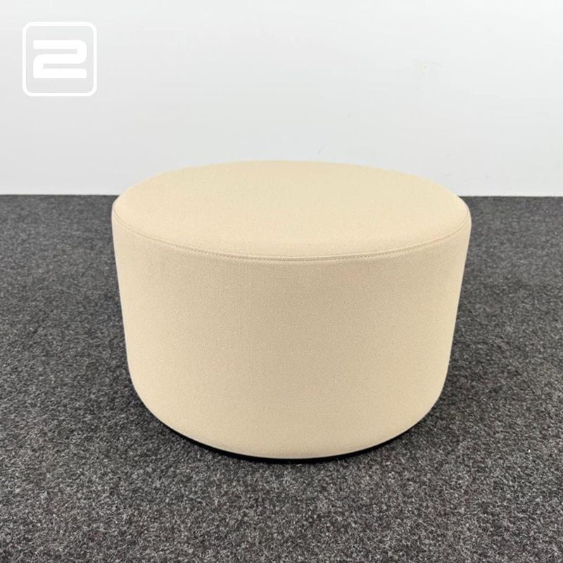 NARBUTAS Poef B58xL35 - beige textiel / zwart hpl