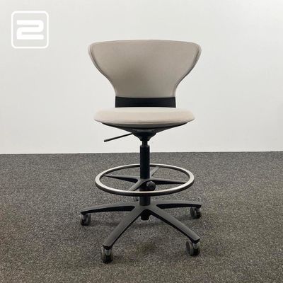 SEDUS Turn Around Chair Bureaustoel Hoog - grijze stof / zwart kunststof sterpoot SEDUS Turn Around Chair Bureaustoel Hoog - grijze stof / zwart kunststof sterpoot