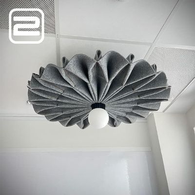BUZZISPACE BuzziPleat Hanglamp B100xD100 - grijs stof BUZZISPACE BuzziPleat Hanglamp B100xD100 - grijs stof