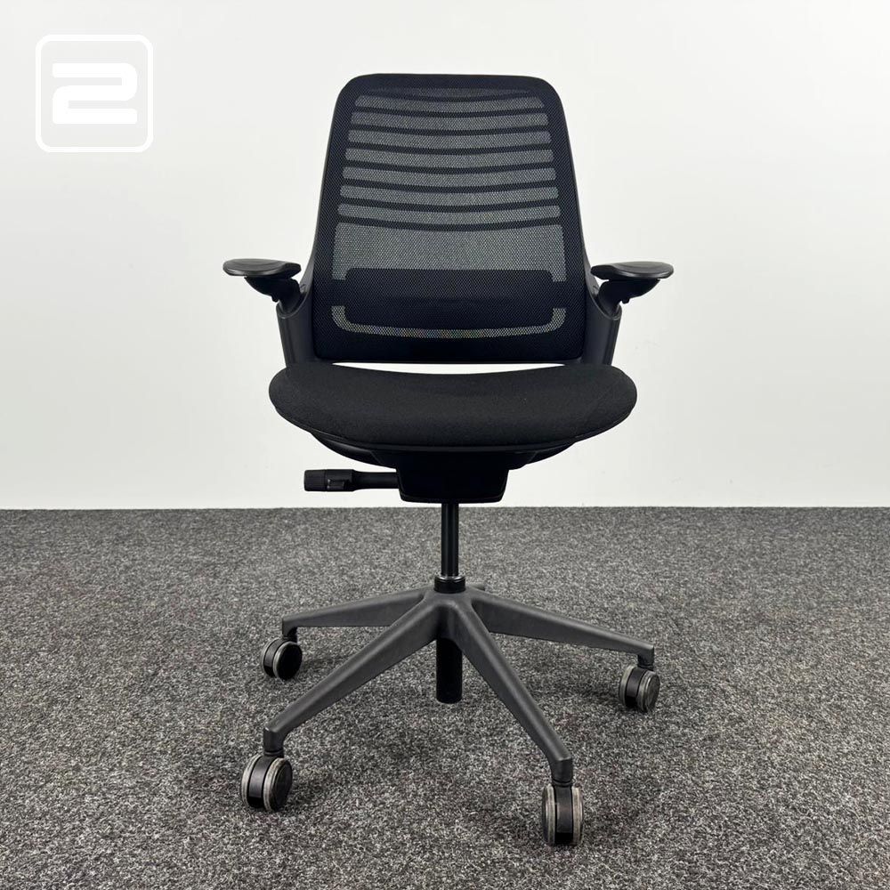 STEELCASE Series 1 Bureaustoel - zwart stof / zwart kunststof kruisvoet