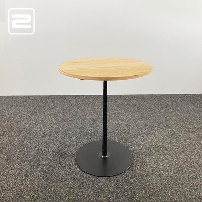 HEERENHUIS MANUFACTUUR Spike Kantinetafel Rond B60xD60xH74 - hout / zwart metaal centrale poot