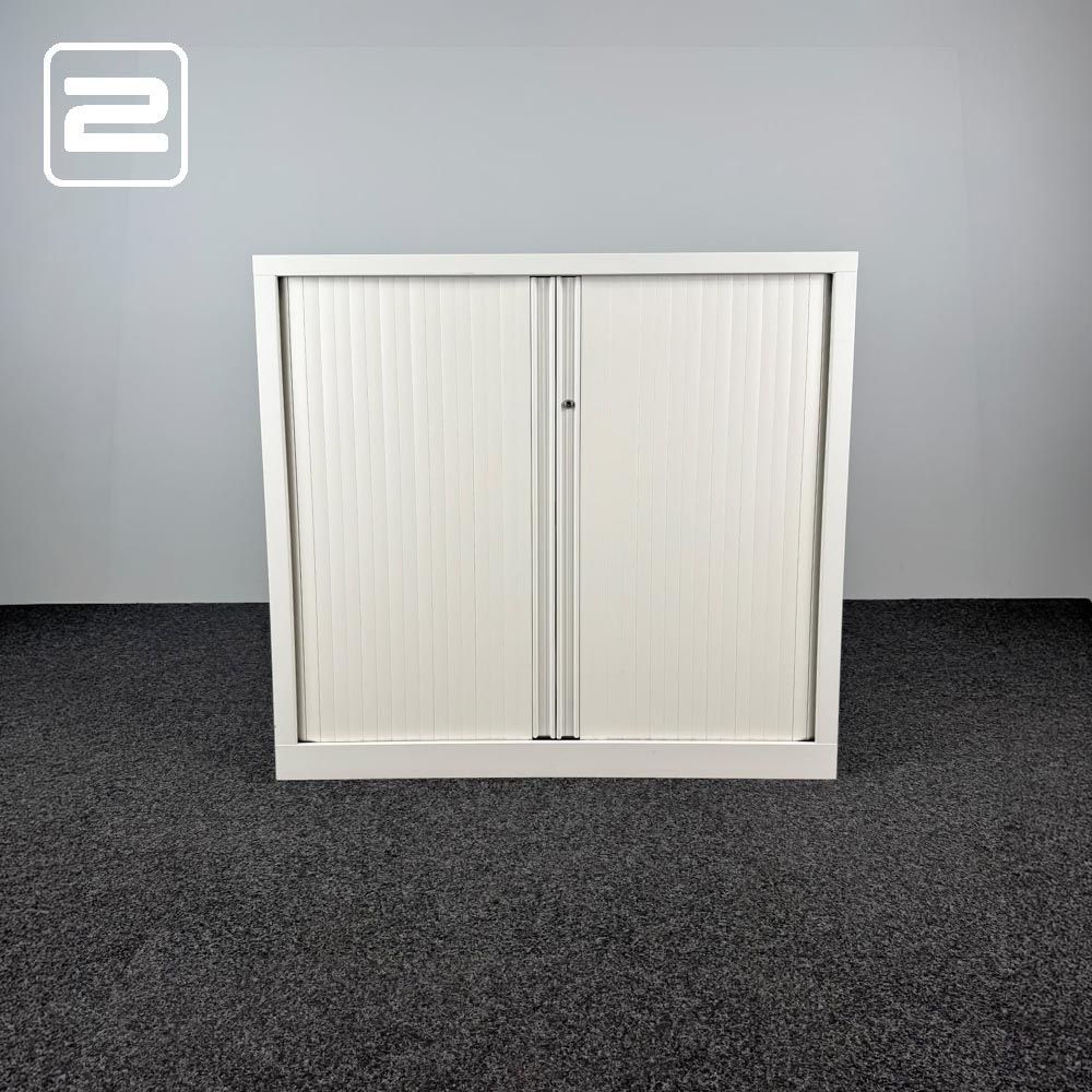 MERONI Halfh Vert Roldeurkast b H120xB120xD43 - wit metaal MERONI Halfh Vert Roldeurkast b H120xB120xD43 - wit metaal