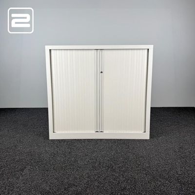 MERONI Halfh Vert Roldeurkast b H120xB120xD43 - wit metaal MERONI Halfh Vert Roldeurkast b H120xB120xD43 - wit metaal