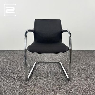 VITRA Unix chair Bezoekersstoel design by Antonio Citterio - zwart textiel / chrome