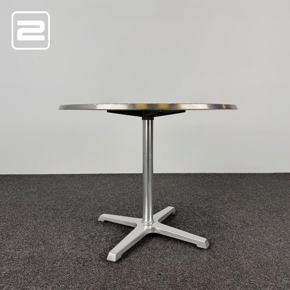 AMAT Kantinetafel Rond B90xD90xH73 - metaal / metaal kruisvoet