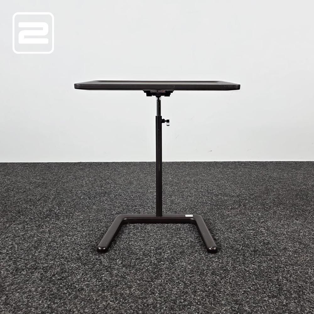 VITRA NesTable Laptoptafeltje B50xD35xH58-72 - donkerbruin kunststof / bruin metaal centrale poot