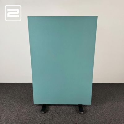 DRISAG Akoestische Scheidingswand H199xB120xD4, 5 - blauw textiel / zwart metaal h-poot