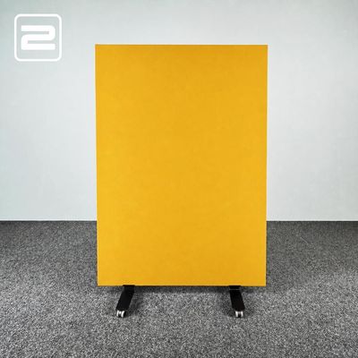 DRISAG Akoestische Scheidingswand H199xB120xD4, 5 - geel textiel / zwart metaal h-poot DRISAG Akoestische Scheidingswand H199xB120xD4, 5 - geel textiel / zwart metaal h-poot
