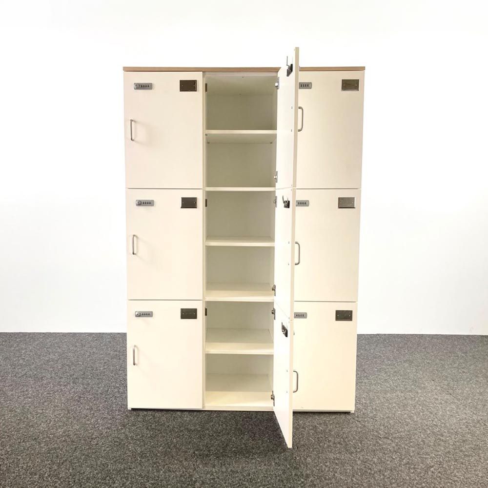 Lockers 3 Mod Breed H178, 5xB120xD50 - wit melamine / wit melamine
