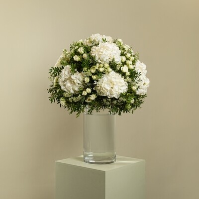 White Hydrangea Large Vase