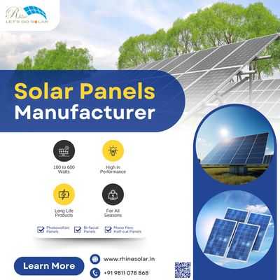 Why Rhine Solar Limited is the Leading Solar Panel Manufacturer in North India