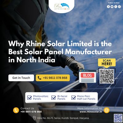 Why Rhine Solar Limited is the Leading Solar Panel Manufacturer in North India
