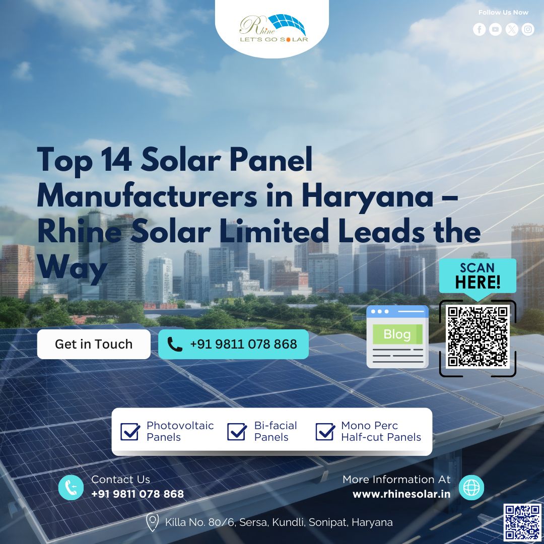 Top 14 Solar Panel Manufacturers in Haryana – Rhine Solar Limited Leads the Way