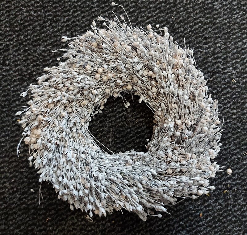 Flachskranz Weiß 26 cm