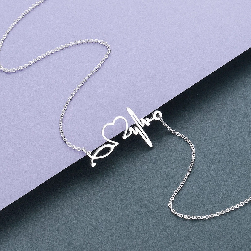 EKG Stethoscope Necklace