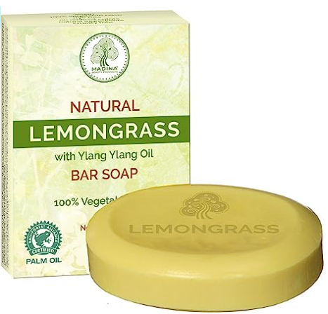 Madina Natural Lemongrass Bar Soap with Ylang Ylang Oil
