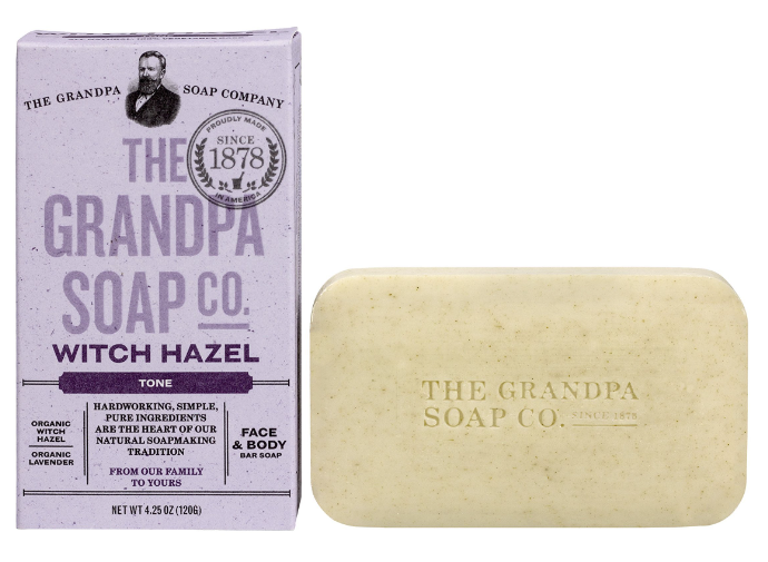 Grandpa's Witch Hazel Bar Soap Soft and Gentle