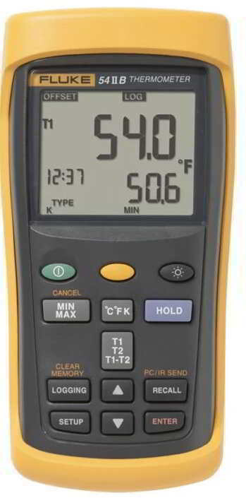 54 II B Data Logging Thermometer with Dual Input