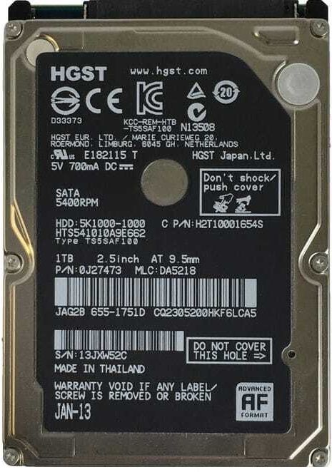 DISCO DURO SATA 2.5 HITACHI 1TB (Laptop)