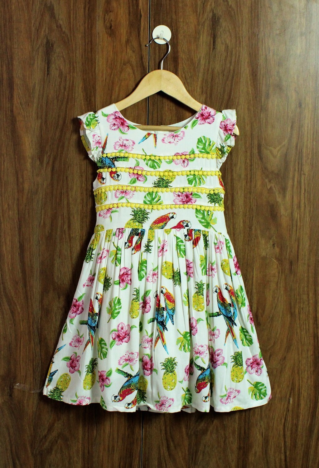 Parrot print frock(4 to 12 Yrs.)