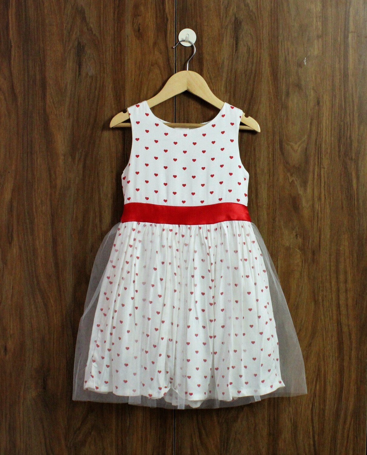 Red heart party dress(4 to 12 Yrs.)