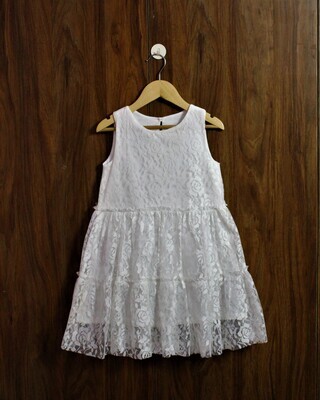 white party frock(2 to 10 Yrs.)