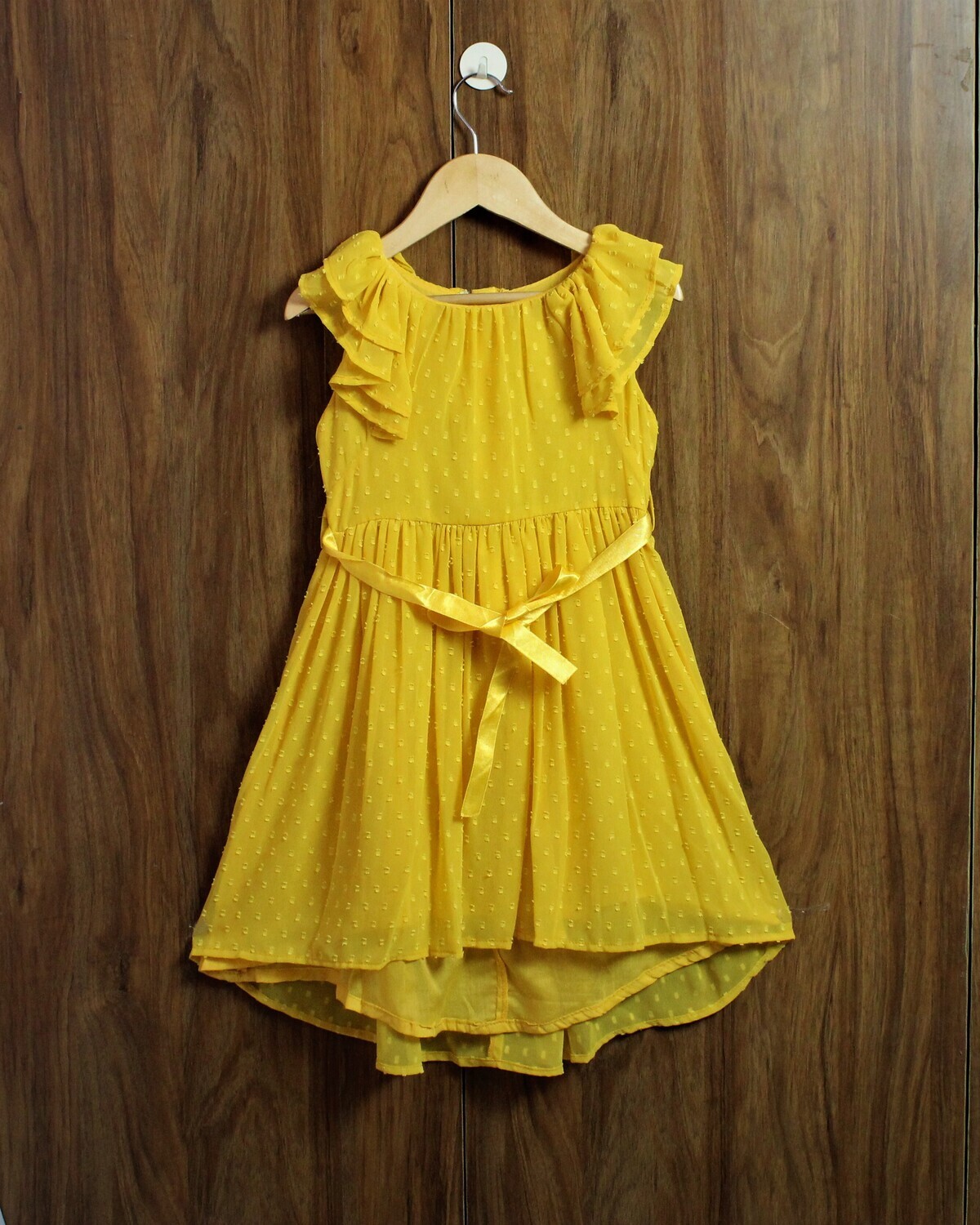 Yellow chiffon with lined cotton(4 to 12 Yrs.)