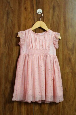 Golden star party dress(1-to 4 years)
