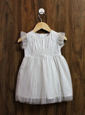 Golden dot party dress(1 to 4 yrs.)