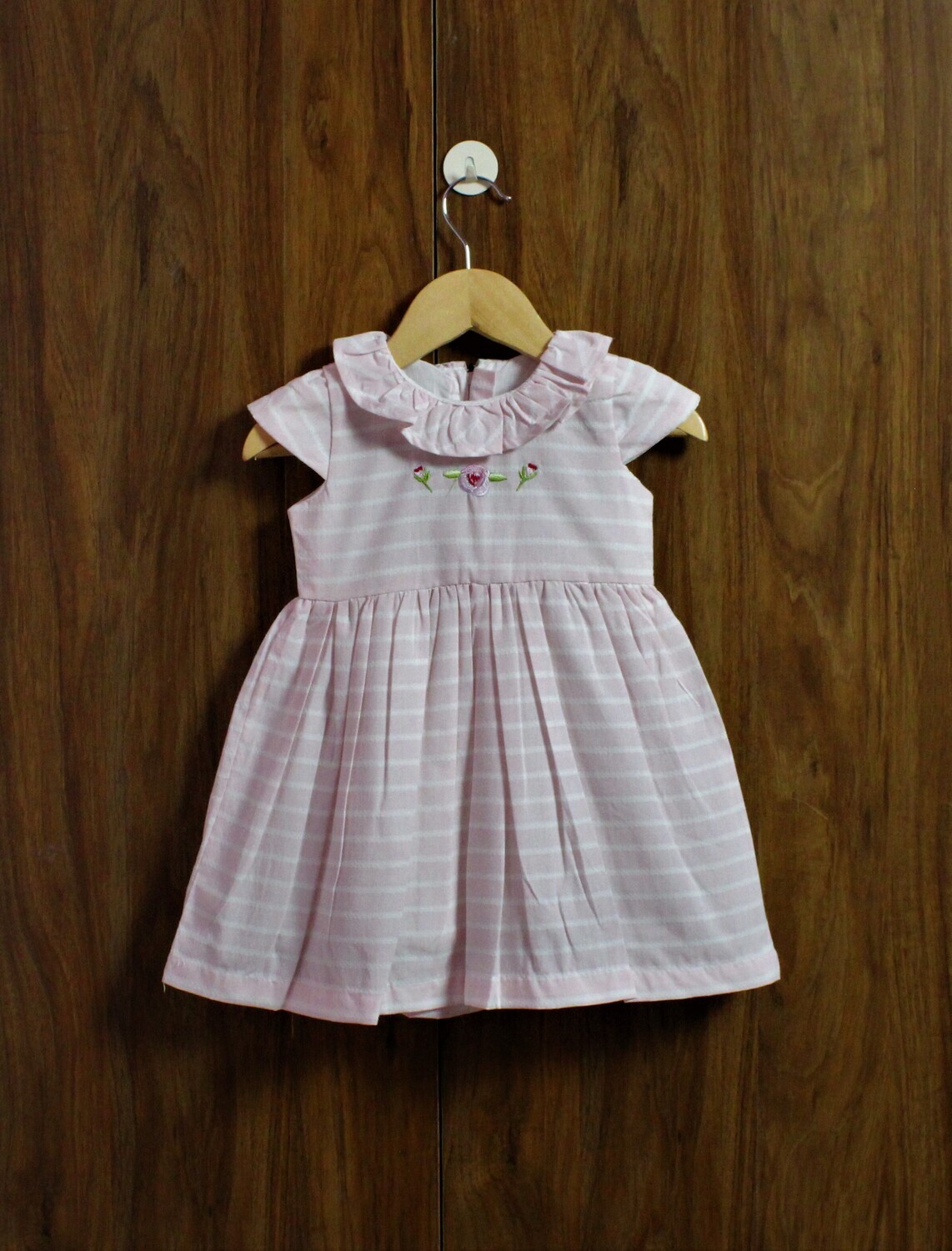 pink stripes frock(6 months to 6 Yrs.)