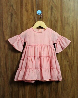 Bell sleeves dress(1 to 6 Yrs.)