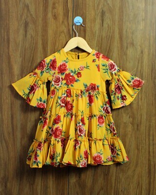Bell sleeve with lined cotton(1 to 6 Yrs.)